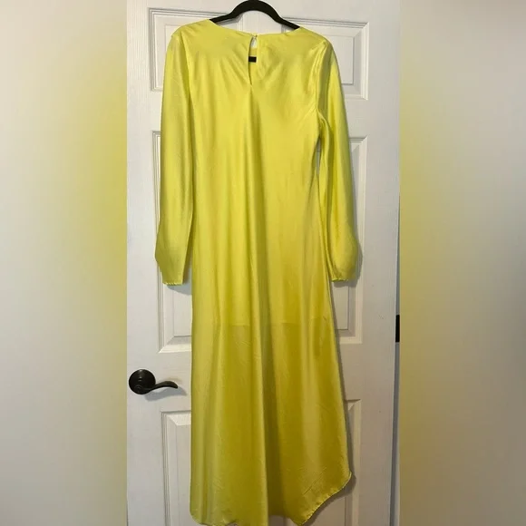 Satin Maxi Dress With Slit - Picture 4 of 5